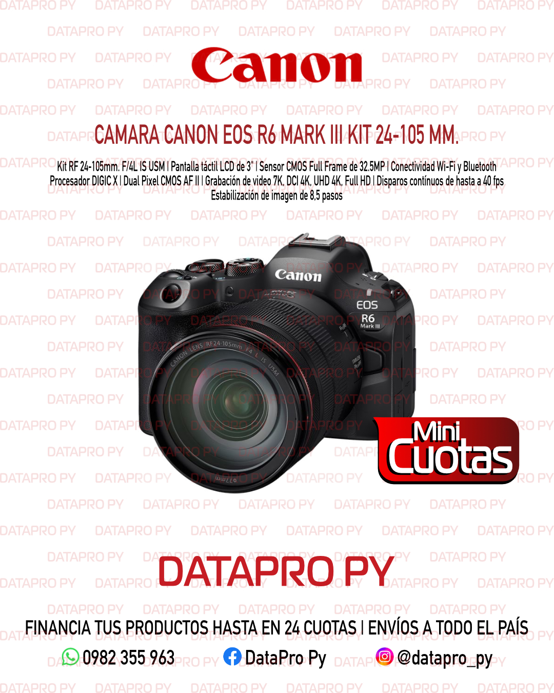 Canon EOS R6 Mark III Kit 24-105mm. F/4L IS USM